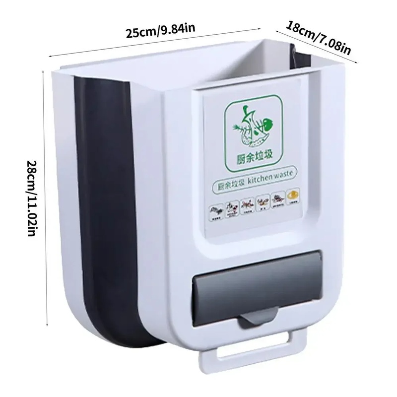 Cubo de basura plegable de 10  - Commercial Kitchen Bin reseña y precio